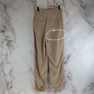 & Other Stories Pant Women 2 26 Pink High Rise Pleated Trouser Crop Ankle